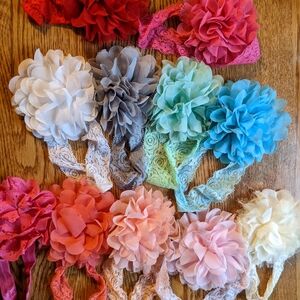 Floral Lace Headbands for Kids - Multicolor Set